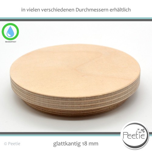 Holzdeckel rund birke - rund,